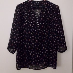NWOT H&M Maternity blouse sheer floral